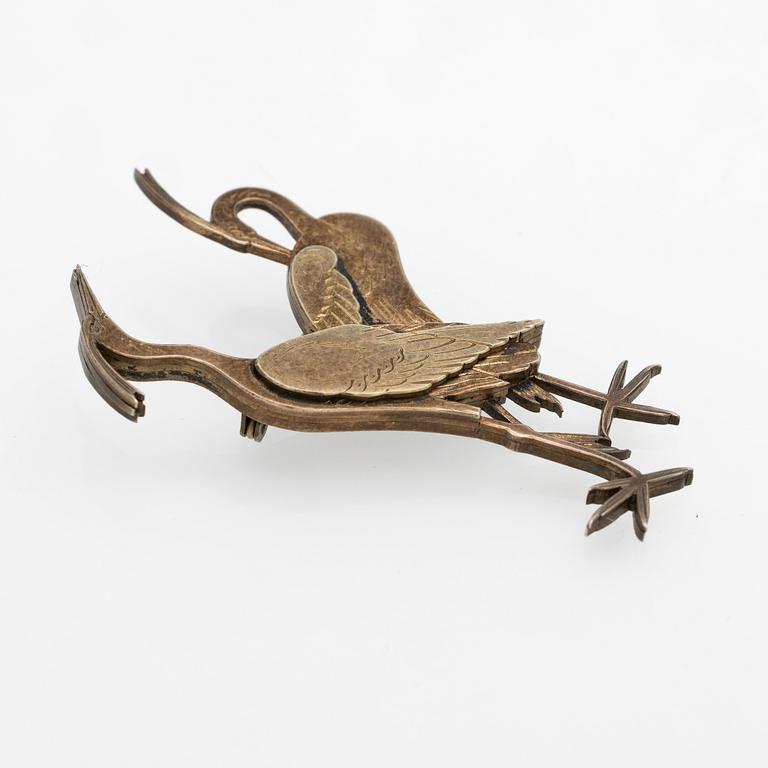 Wiwen Nilsson, Brooch, sterling silver, Lund 1966.