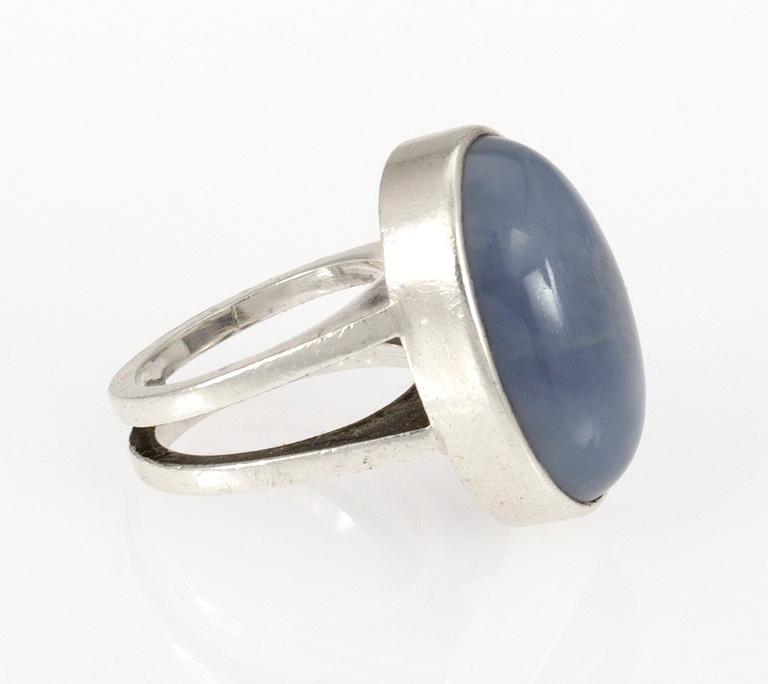 Rey Urban, RING, Ray Urban, silver with blue calcedony.