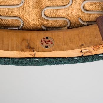 A pair of easy chairs by Bent Möller Jepsen, Simo, denmark, 1950s.