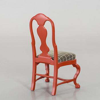 A chair in rococostyle, from the later part of the 20th century.