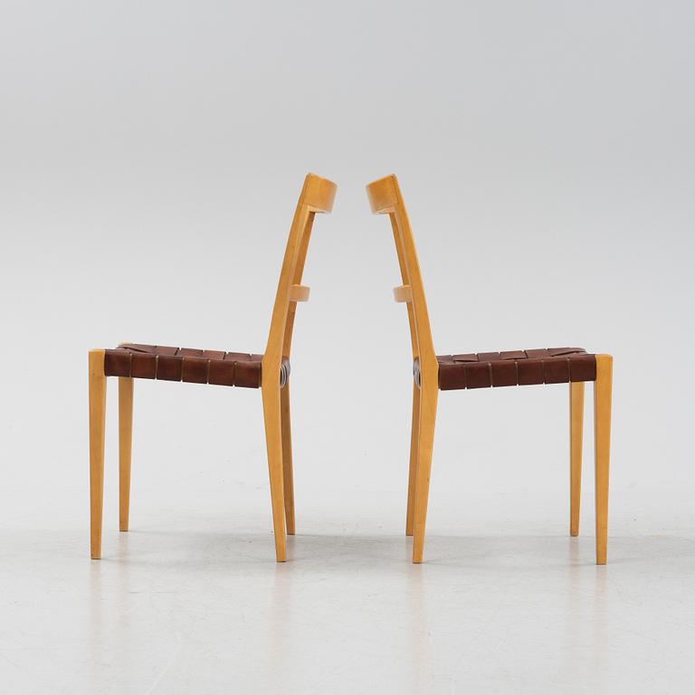 Bruno Mathsson, stolar, 6 st, "Mimat", Mathsson International, Värnamo, 1965.