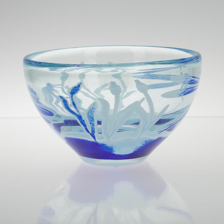 SKÅL, glas, "Förtrollande slända" signerad Astrid Gate, F-34/199 Special Edition, Johansfors.