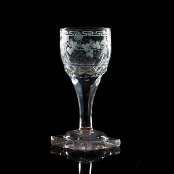 A set of six German glasses, Empire circa 1810-20.