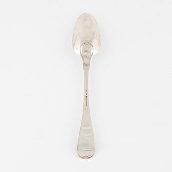 A Swedish Silver Serving Spoon, mark of Anders Theodor Barkman, Varberg 1836.