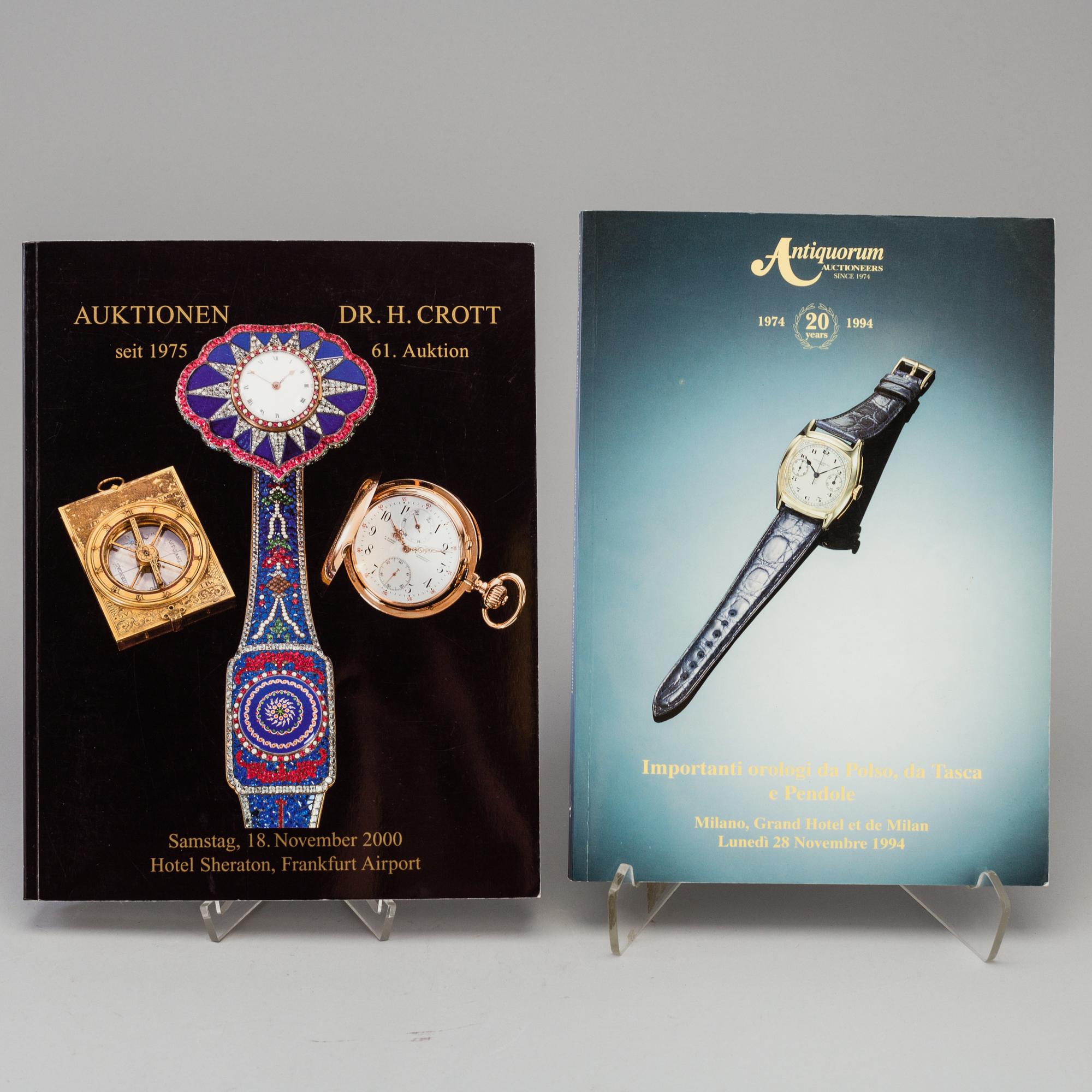 KLOCKLITTERATUR, 9 st, bl.a. Automatic-Armbanduhren aus der Schweiz: Uhren, die sich selber aufziehen.