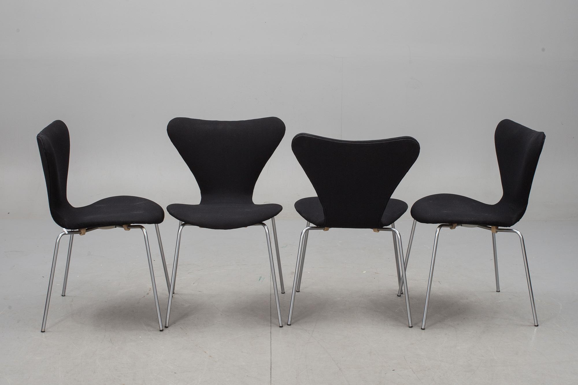 STOLAR, 4st, "Sjuan", Arne Jacobsen, Fritz Hansen.