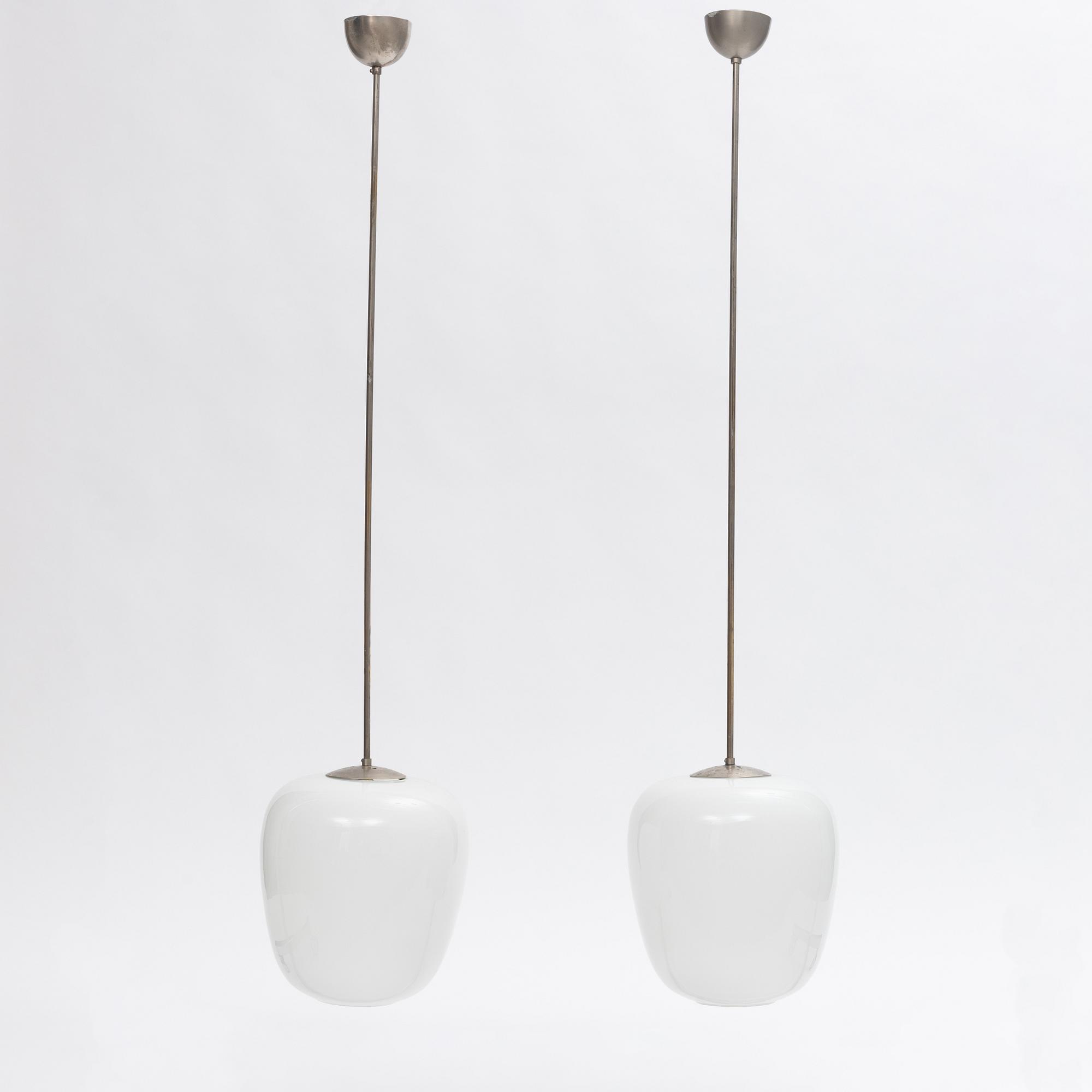 Asea, a pair of ceiling lamps, Swedish Modern 1940s.