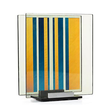 ERIC H OLSON, "Optochromi", glass and plexi, signed under the base Erik H. Olson and dated AG -62.