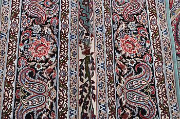 A rug, Esfahan, part silk, c. 238 x 154 cm.