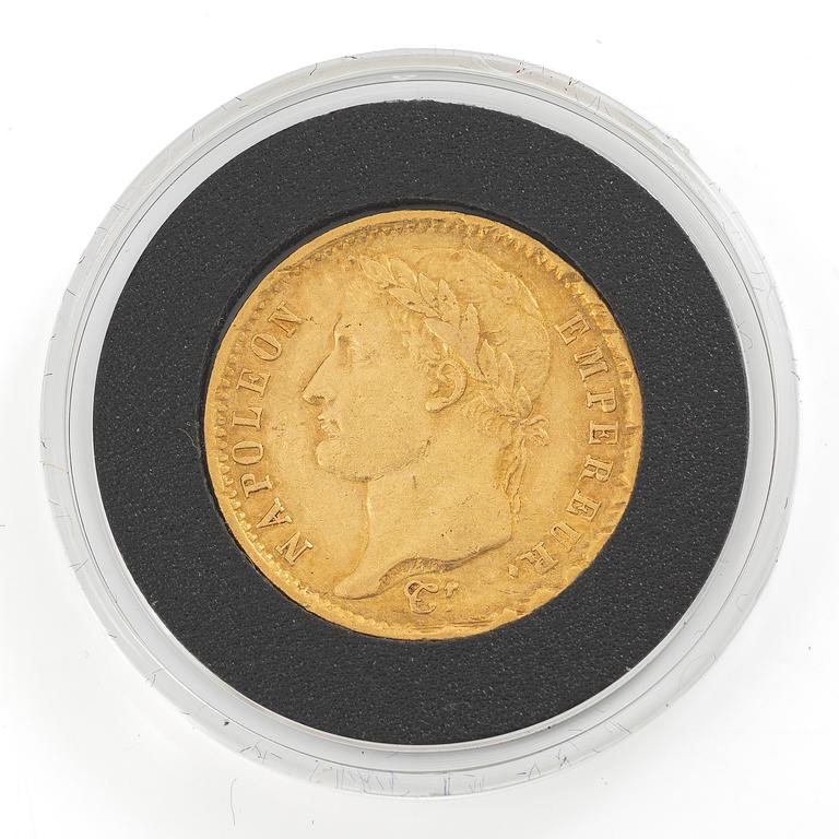 Guldmynt, Frankrike, Napoleon I, 20 Franc, Paris, 1808.