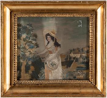 SIDENBRODERI, Sverige, tidigt 1800-tal.