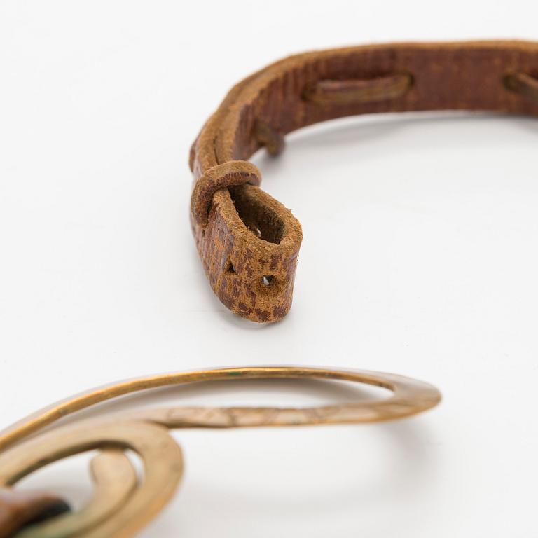 Alexander Calder, belt buckle with leather strap 1938.