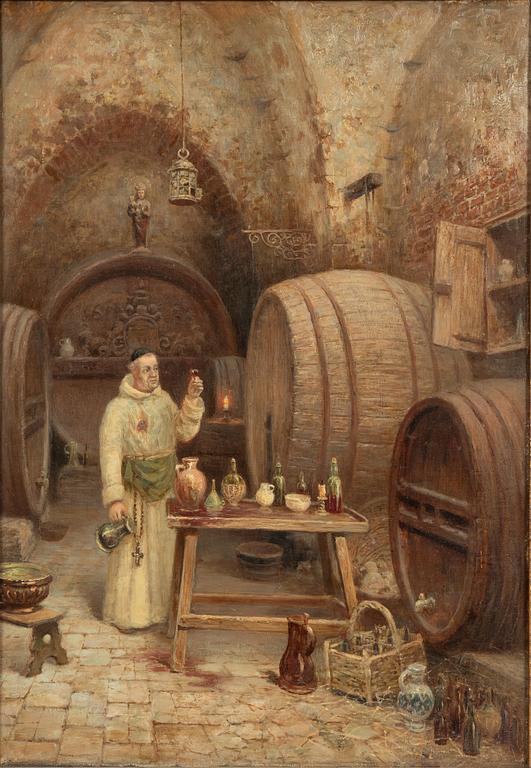 Frans Wilhelm Odelmark, Monk in the Wine Cellar.
