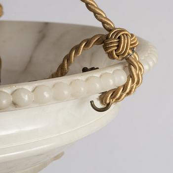 An alabaster ceiling lamp, 1920s.