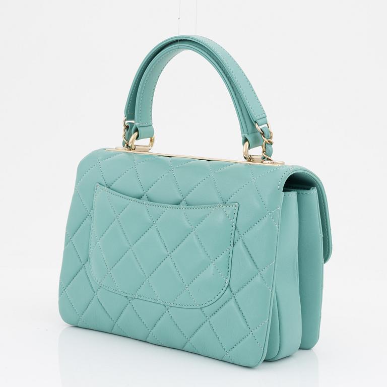 Chanel, a mint green 'Trendy CC' top handle flap bag,2020.