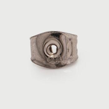 Örhängen, briljantslipade diamanter totalt 1,00 ct, 14K vitguld.