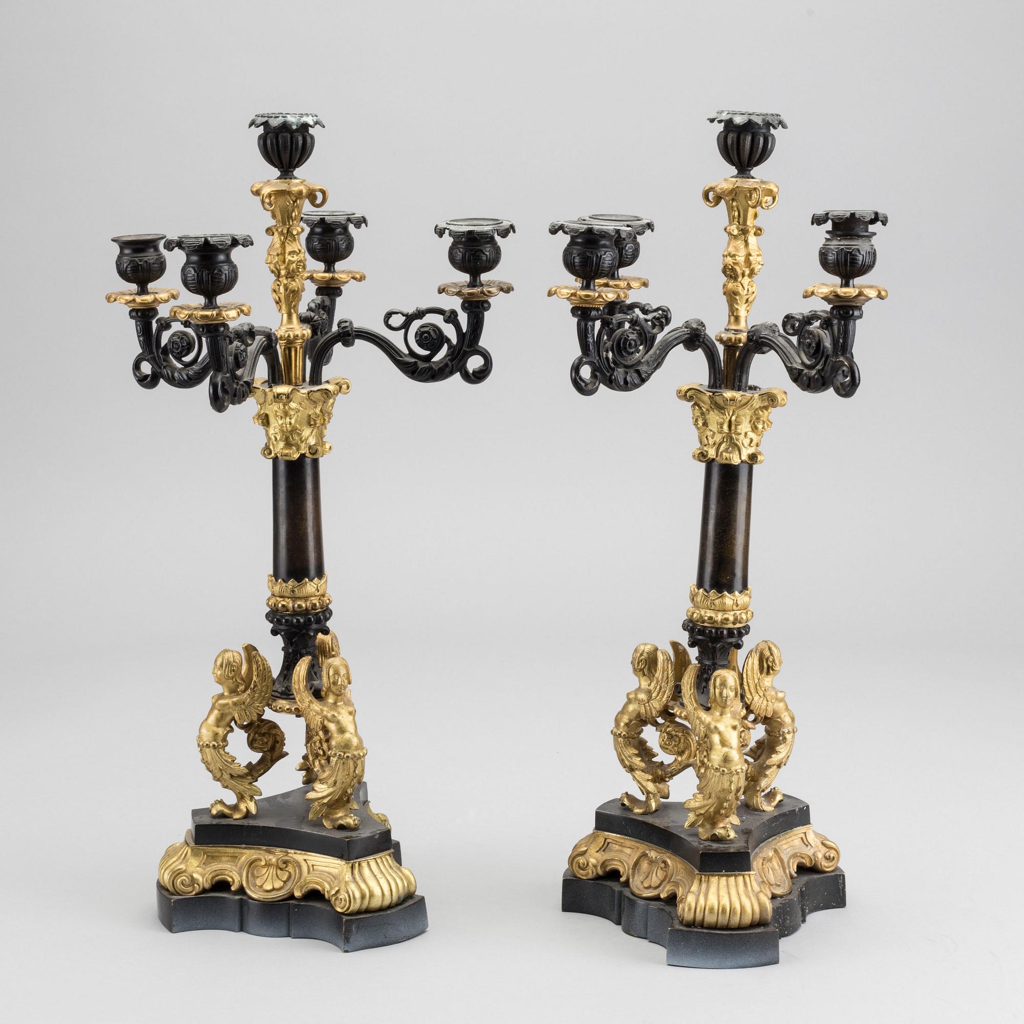 Chandelabra a pair, late 19th century.