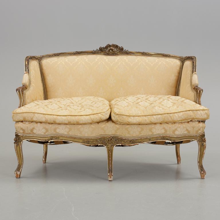 SOFFA, Louis XV-stil, omkring 1800-talets sista kvartal.