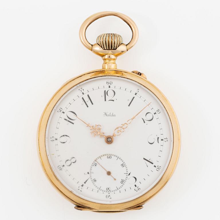 Halda, pocket watch, 50 mm.