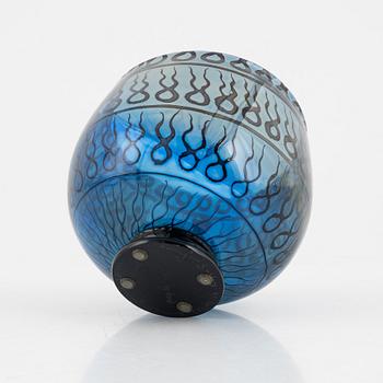 Eva Englund, skål, graal, "Höstregn", Orrefors, 1988.