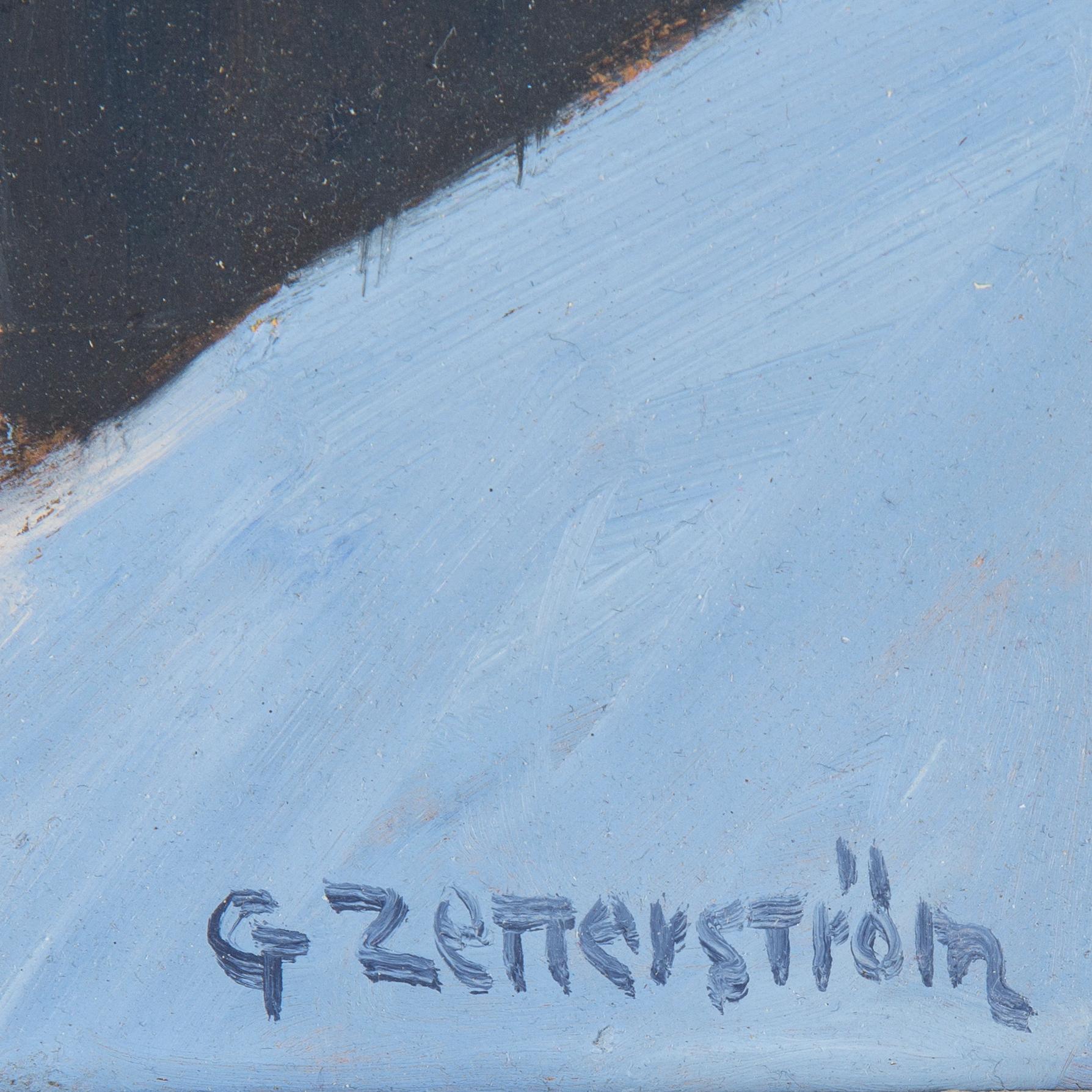 GUNNAR ZETTERSTRÖM, olja på pannå, signerad.