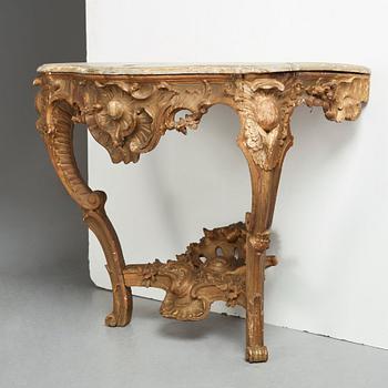 KONSOLBORD, Stockholmsarbete, 1700-talets andra hälft, Rokoko.