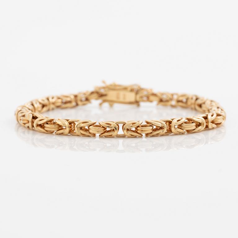 Bracelet, 18K gold, emperor link.