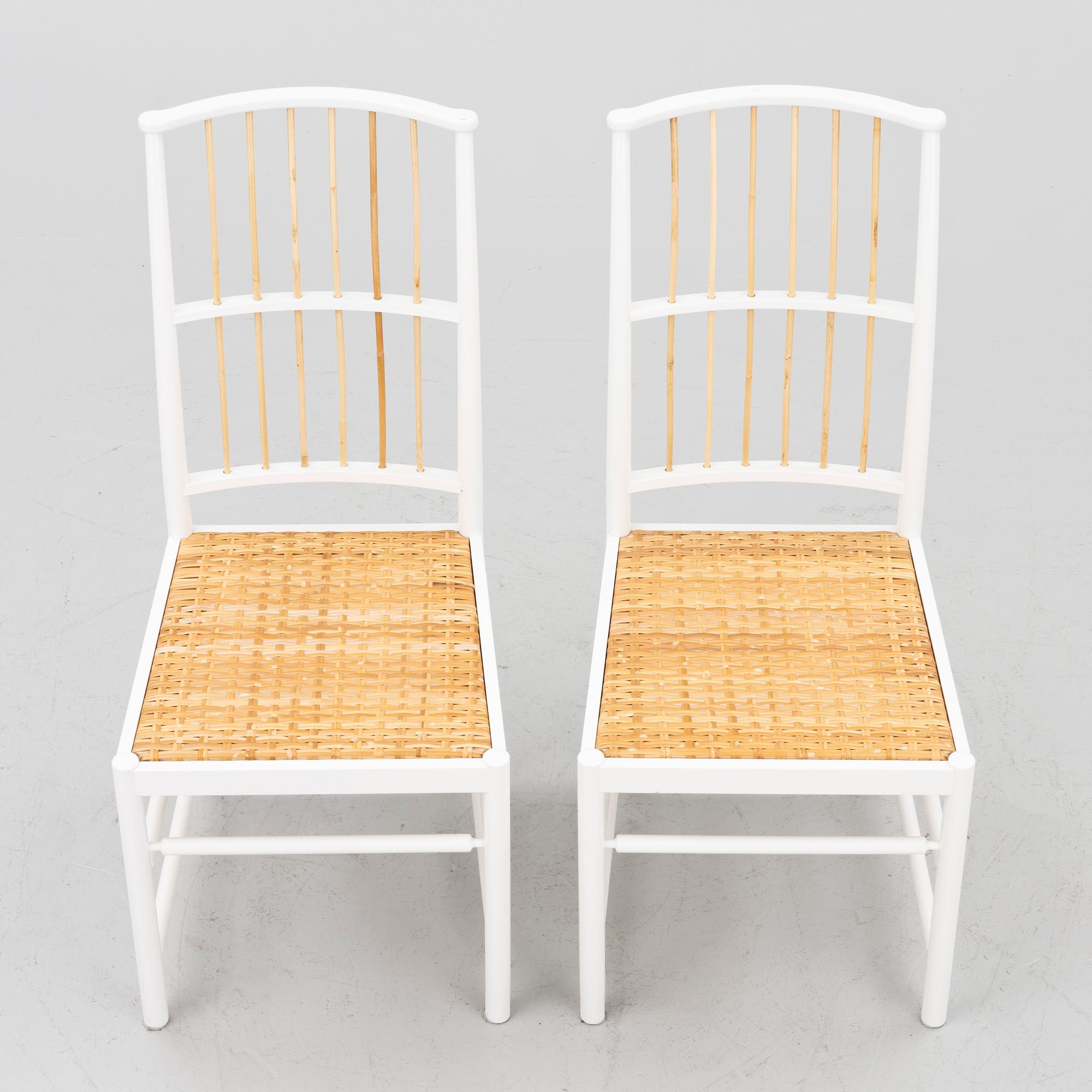Josef Frank, a pair of chairs, model B 2025, Svenskt Tenn, after 1985.