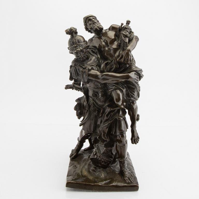 Pierre Lepautre Efter, Aeneas räddar Anchises ur det brinnande Troja.