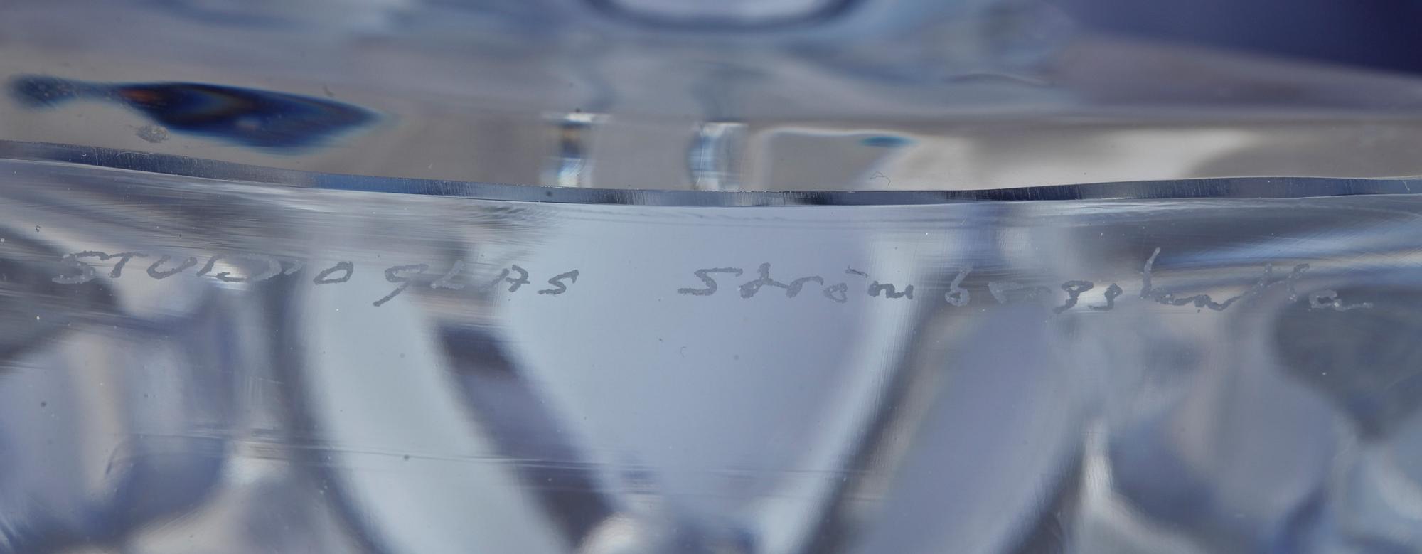 SKÅL på FOT, glas, Mikael Axenbrant, Studioglas Strömbergshyttan, unik, signerad och daterad 1992.