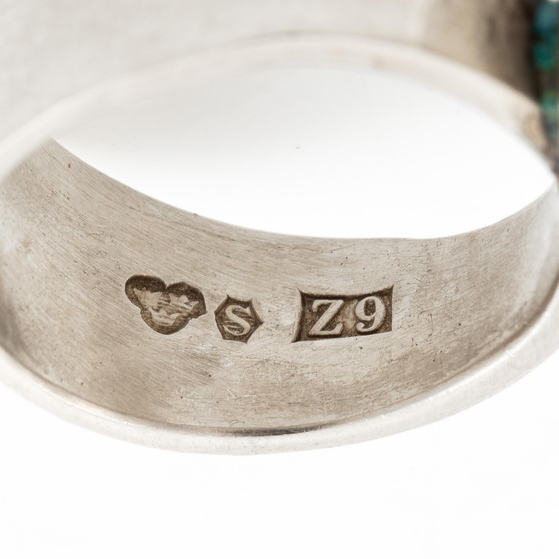 Sven-Erik Högberg, ring, silver, Göteborg 1974.