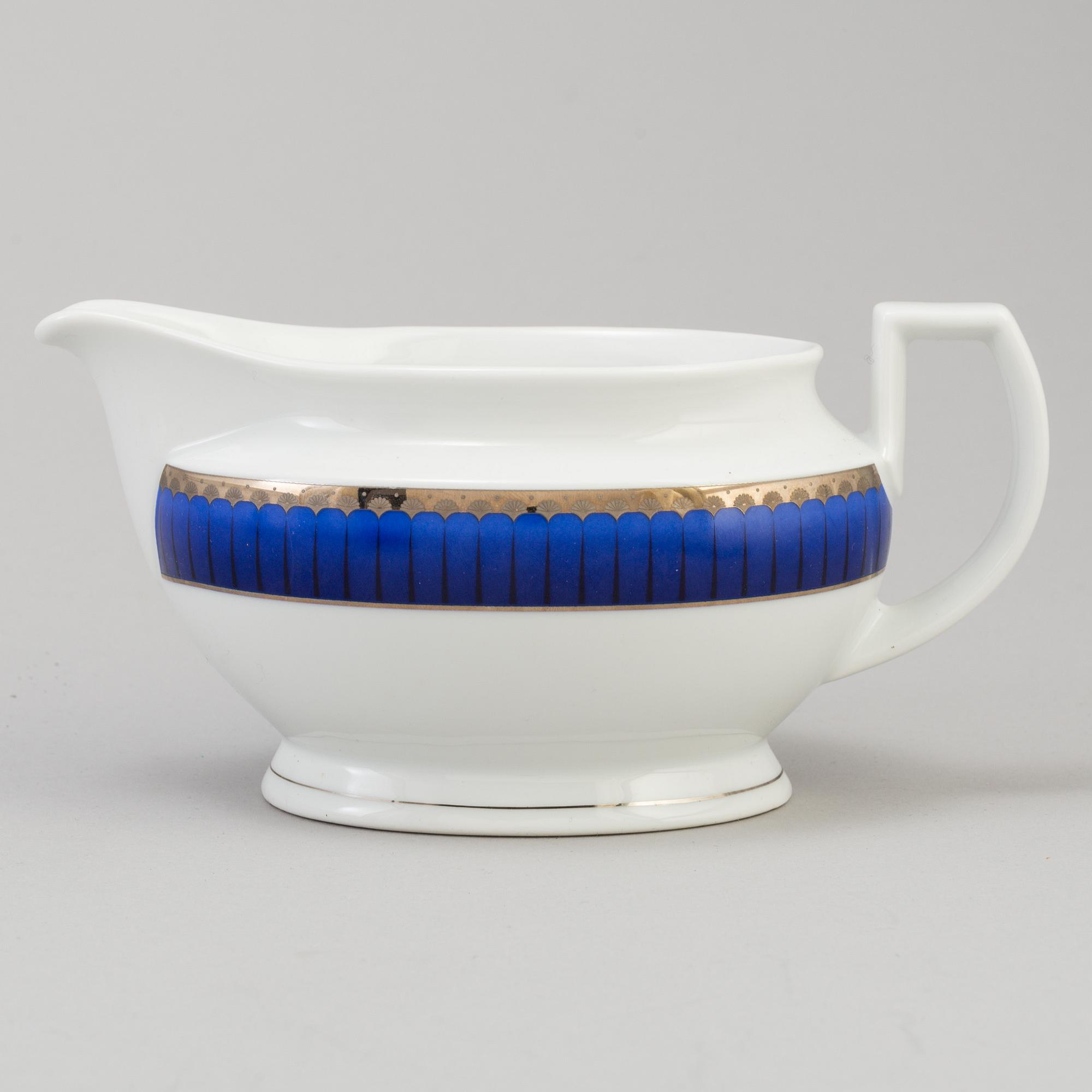 A set of 93 p, tableware. "Christineholm" or "Marianne Royal Blue", Millennium, design Sigvard Bernadotte, 21th century.