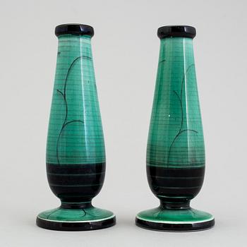 A pair of "V series" vases by Ilse Claesson for Rörstrand, 1930´s.