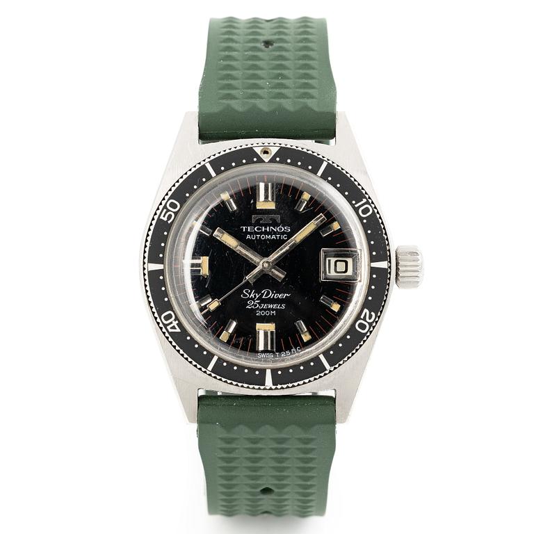 Technos, Sky Diver 200M, wristwatch, 37,5 mm.