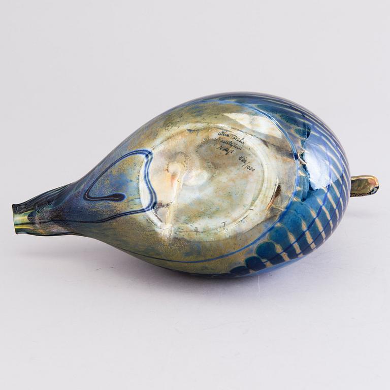 OIVA TOIKKA, FÅGEL, glas, signerad Oiva Toikka Nuutajärvi Notsjö, numrerad 562/1000.