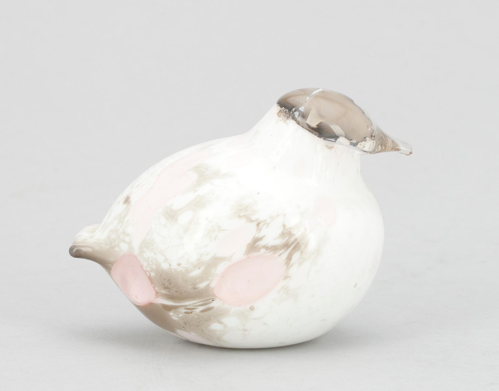 OIVA TOIKKA, 4 st, glas, sign. Oiva Toikka Nuutajärvi-Notsjö.