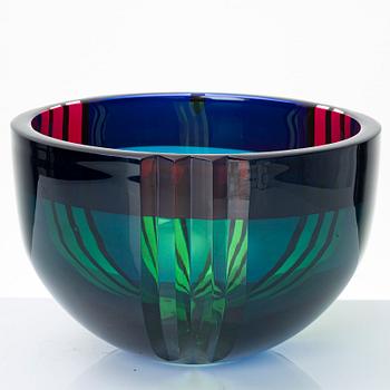 Erika Lagerbielke, skål, "Saragasso II", Orrefors Gallery 1988.