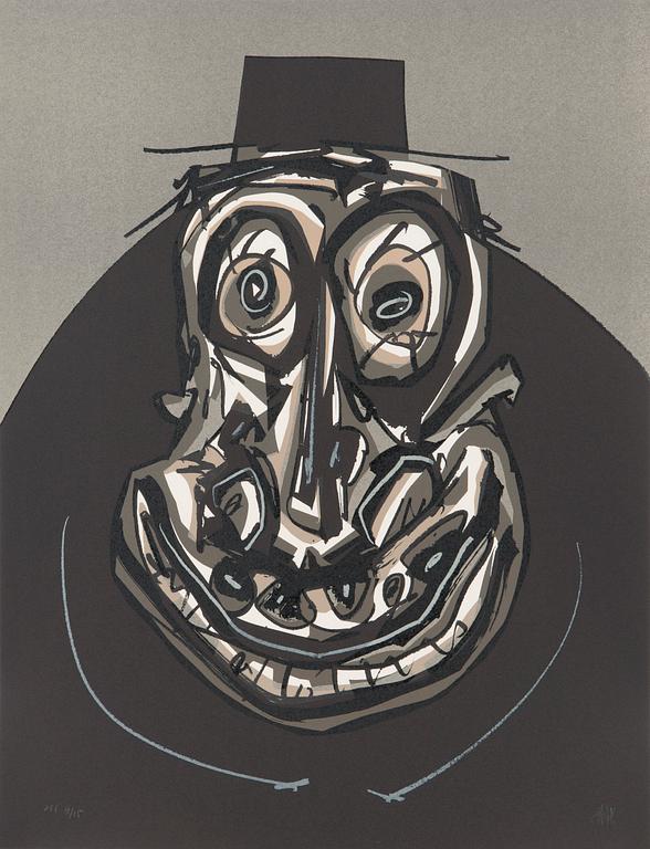 Antonio Saura, 5 lithographs from the portfolio 'Une Chair d'Ombre'.