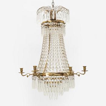 An Empire style chandelier from around the year 1900.