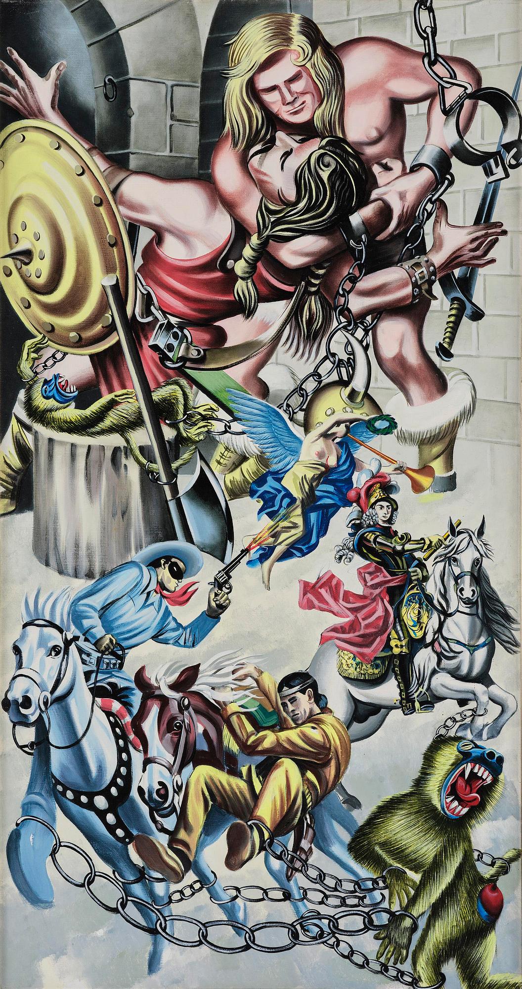 Erró (Gudmundur Gudmundsson), "Organe et Philippe V".