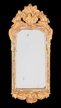 519. A Swedish Rococo 18th century mirror.