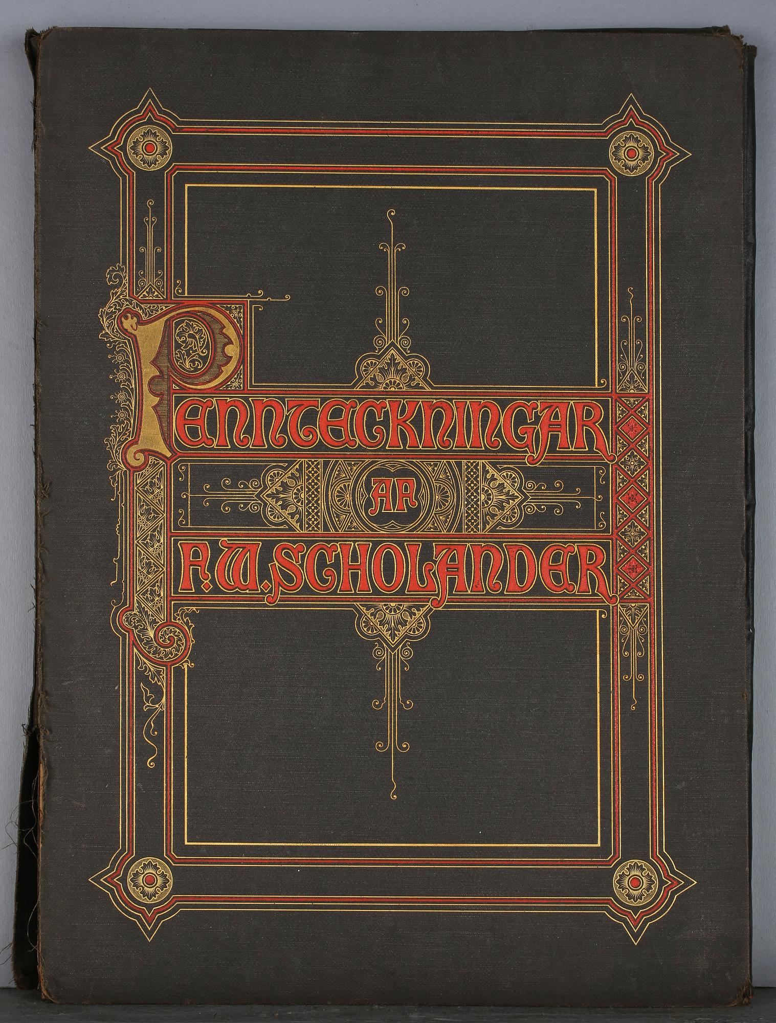 FREDRIK WILHELM SCHOLANDER, mapp med 24 grafiska blad, fösta och andra samlingen.