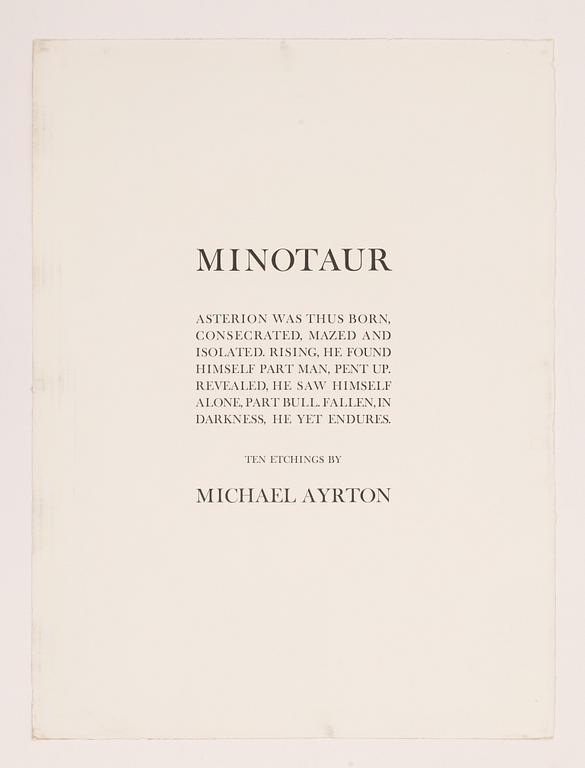 Michael Ayrton, "Minotaur", 2 st.