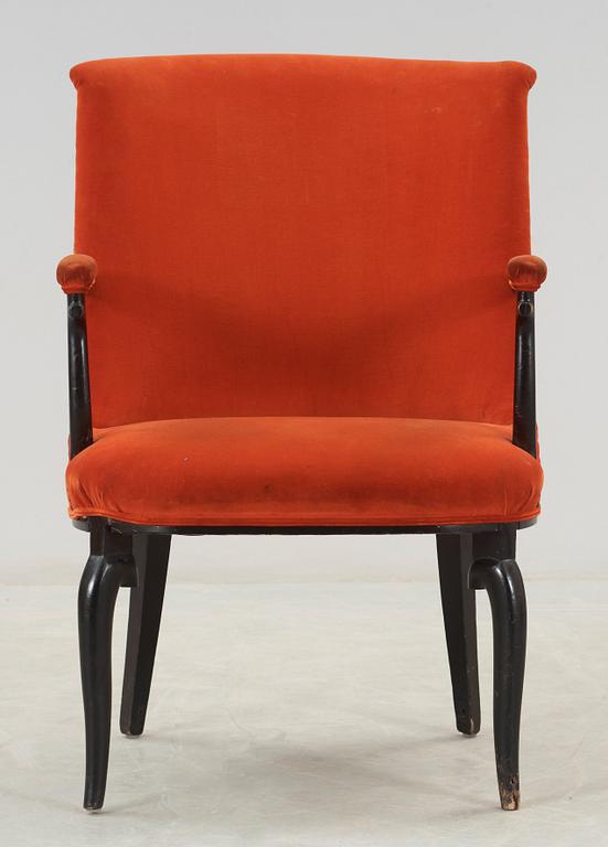 A Gunnar Asplund armchair, Nordiska Kompaniet, ca 1922-23.