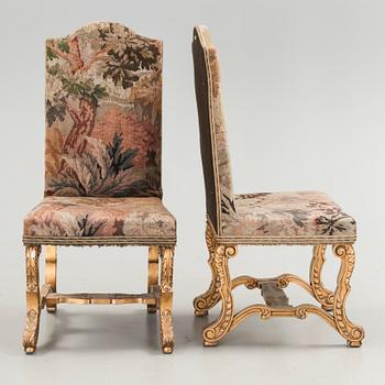 STOLAR, ett par. Barockstil, 1800-tal.
