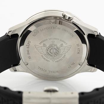 Sjöö Sandström, Royal Steel, Worldtimer, "SÄPO/Swedish Security Service", wristwatch, 41 mm.