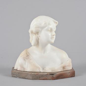 SKULPTUR, alabaster, Goldscheider, Wien, 1900-talets första hälft, otydl sign.