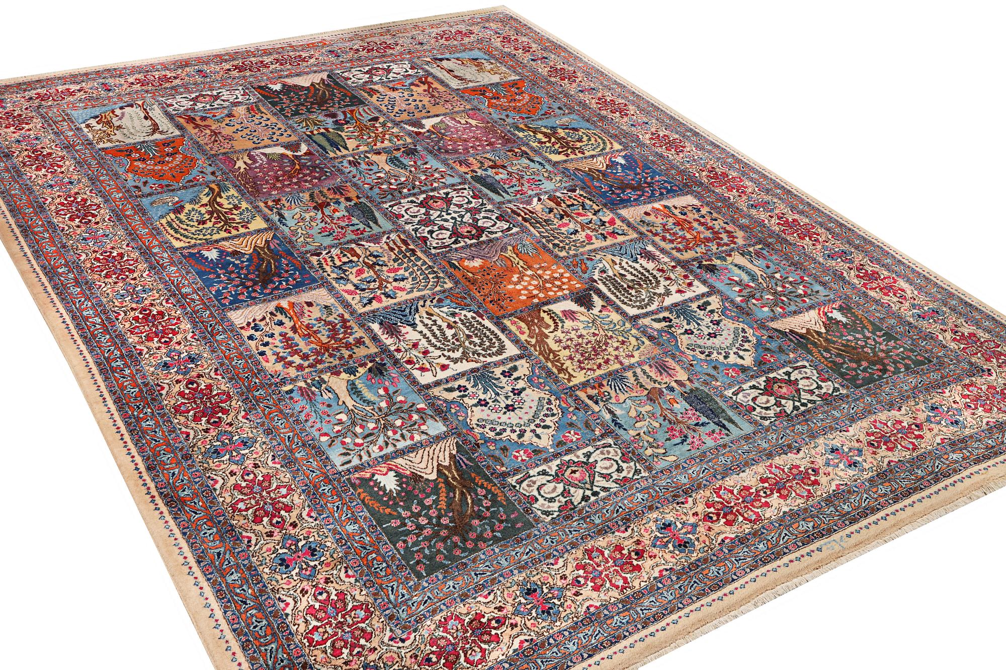 A Kashmar carpet, c. 387 x 297 cm.
