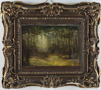 OKÄND KONSTNÄR, olja på duk, bär signatur, 1800-tal.