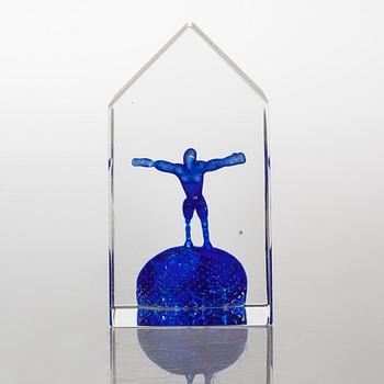 a glass object, not signed.